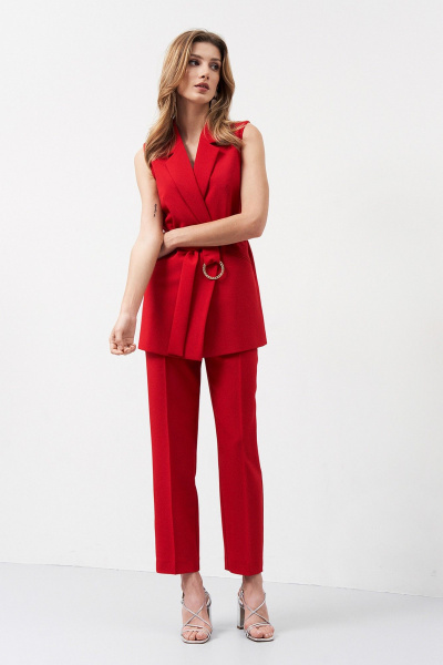 Брюки зауженные на молнии с карманами демисезонные Art Ribbon M3962B - фото 3