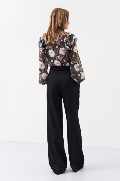 Шифоновая блуза с цветочным принтом и оборкой Art Ribbon M3967T - фото 6