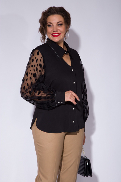 Блуза Liliana 1271 черный - фото 2