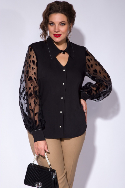Блуза Liliana 1271 черный - фото 1