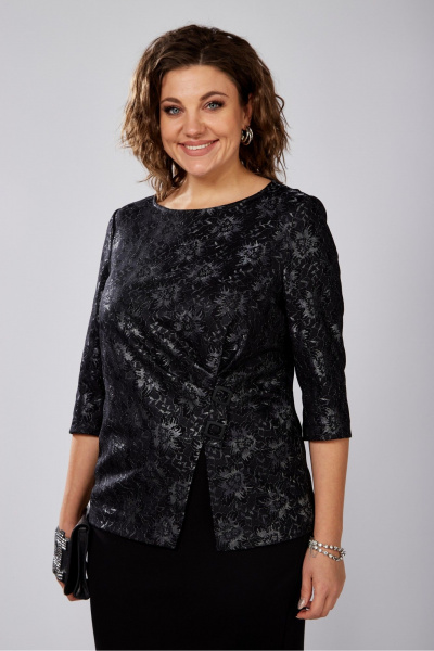 Демисезонный женский костюм: блузка и юбка с разрезами и вытачками Anna Majewska 1533 - фото 2