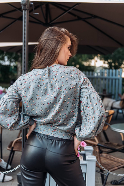 Черные брюки из стрейчевой кожи с поясом на резинке GlasiO 9022- - фото 3