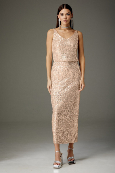 Жакет, топ, юбка N.O.W. 1362 золото - фото 2