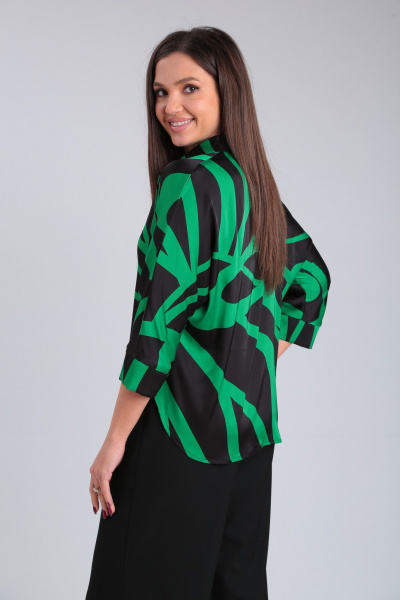 Блуза на стойке с застежкой и структурированным дизайном ALEZA 1182 - фото 4