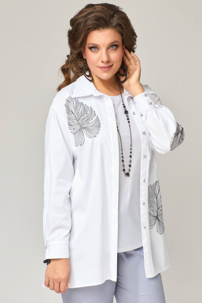 Демисезонная рубашка из хлопка с воротником стойка Fita 20311 - фото 1