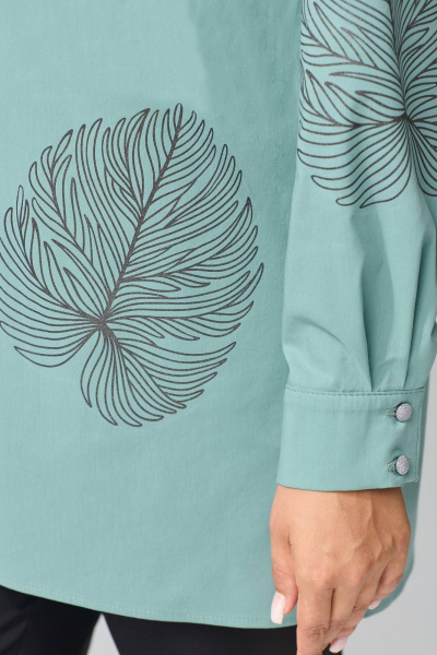 Тройка женская: брюки, рубашка, топ, прямой силуэт Fita 1308 - фото 11