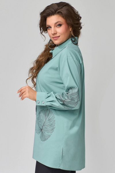 Тройка женская: брюки, рубашка, топ, прямой силуэт Fita 1308 - фото 9