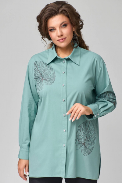 Тройка женская: брюки, рубашка, топ, прямой силуэт Fita 1308 - фото 7