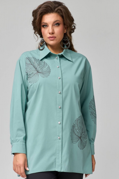 Тройка женская: брюки, рубашка, топ, прямой силуэт Fita 1308 - фото 5