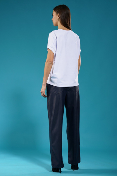 Модный трикотажный лонгслив с принтом для повседневной носки Kivviwear 4072.11 - фото 9