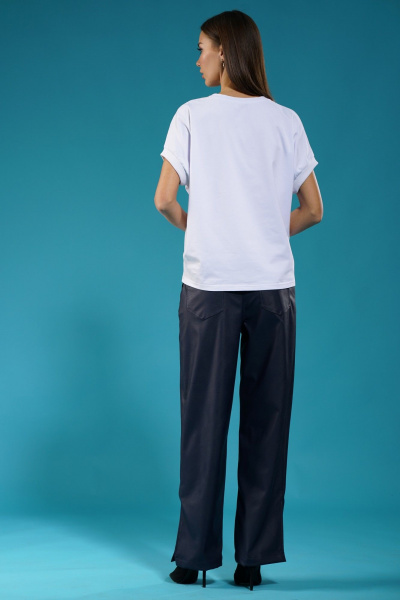 Модный трикотажный лонгслив с принтом для повседневной носки Kivviwear 4072.11 - фото 8