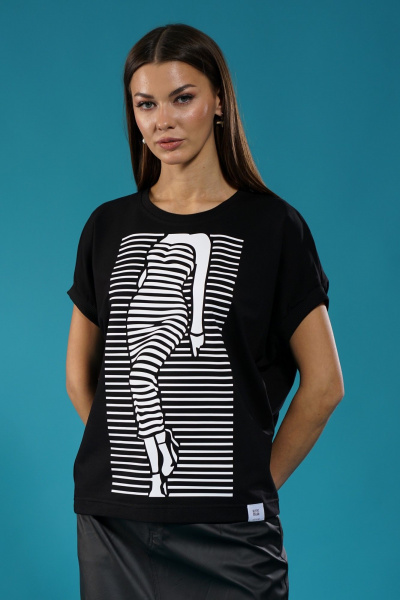 Комфортный трикотажный джемпер с принтом для круглогодичного ношения Kivviwear 4072.12 - фото 9