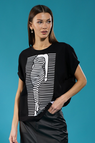 Комфортный трикотажный джемпер с принтом для круглогодичного ношения Kivviwear 4072.12 - фото 7