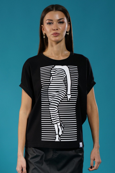 Комфортный трикотажный джемпер с принтом для круглогодичного ношения Kivviwear 4072.12 - фото 5