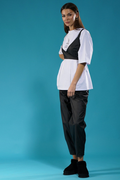 Свободный трикотажный джемпер с высоким воротом Kivviwear 4034.54 - фото 10