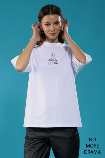 Свободный трикотажный джемпер с высоким воротом Kivviwear 4034.54 - фото 1