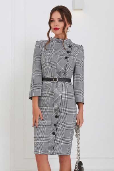 Деловое платье с воротником-стойкой и потайной молнией Lissana 4876 - фото 2