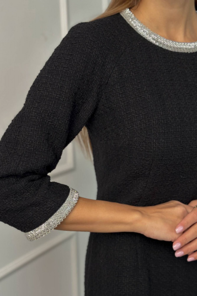 Платье из твид с сверкающим стеклярусом, праздничное Urs 24-312-1 - фото 8