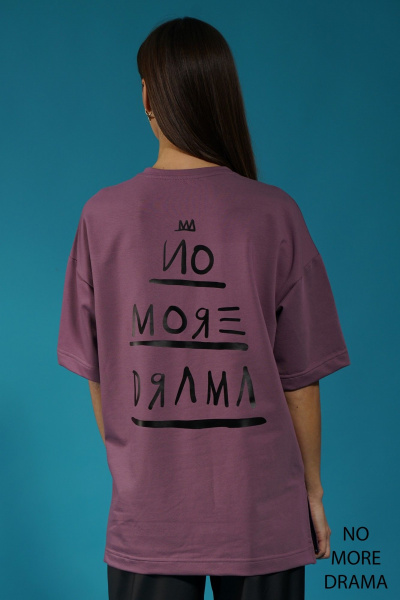 Розовый трикотажный джемпер с боковыми разрезами Kivviwear 4147.07 - фото 2