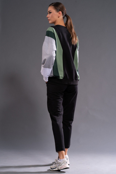 Мягкий хлопковый спортивный костюм с разными свитшотами Kivviwear 31063109.06 - фото 8