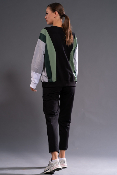 Мягкий хлопковый спортивный костюм с разными свитшотами Kivviwear 31063109.06 - фото 7