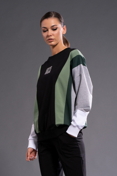 Мягкий хлопковый спортивный костюм с разными свитшотами Kivviwear 31063109.06 - фото 4