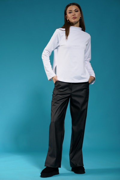 Свитшот с высоким воротником, разрезами и молнией на спине Kivviwear 4153.02 - фото 9