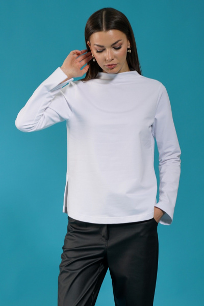 Свитшот с высоким воротником, разрезами и молнией на спине Kivviwear 4153.02 - фото 1