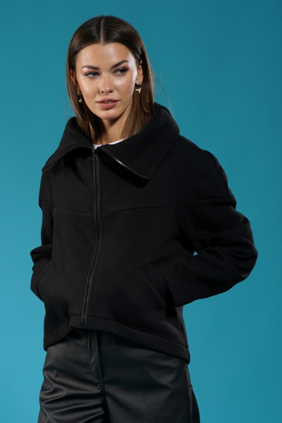 Кардиган с прорезным карманом, широким воротником и удлинением спинки Kivviwear 4154.04 - фото 16