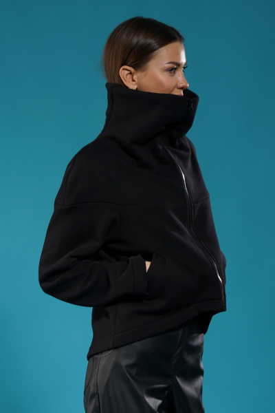 Кардиган с прорезным карманом, широким воротником и удлинением спинки Kivviwear 4154.04 - фото 11