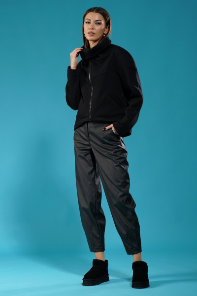 Кардиган с прорезным карманом, широким воротником и удлинением спинки Kivviwear 4154.04 - фото 9