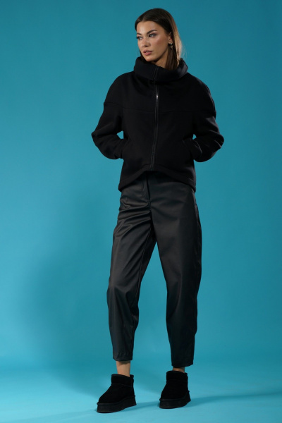 Кардиган с прорезным карманом, широким воротником и удлинением спинки Kivviwear 4154.04 - фото 7