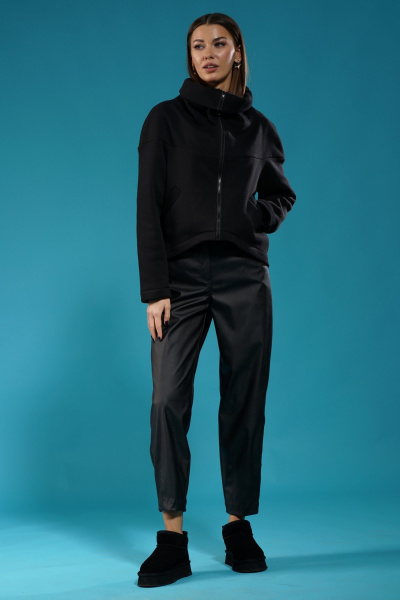 Кардиган с прорезным карманом, широким воротником и удлинением спинки Kivviwear 4154.04 - фото 5