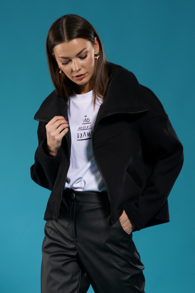 Кардиган с прорезным карманом, широким воротником и удлинением спинки Kivviwear 4154.04 - фото 3