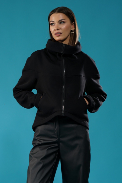 Кардиган с прорезным карманом, широким воротником и удлинением спинки Kivviwear 4154.04 - фото 1