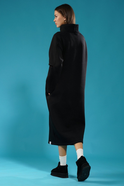 Платье с разрезами в рукавах, карманами и воротником-стойкой Kivviwear 4157.01 - фото 11