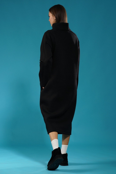 Платье с разрезами в рукавах, карманами и воротником-стойкой Kivviwear 4157.01 - фото 10