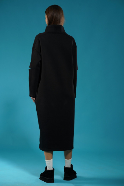 Платье с разрезами в рукавах, карманами и воротником-стойкой Kivviwear 4157.01 - фото 9