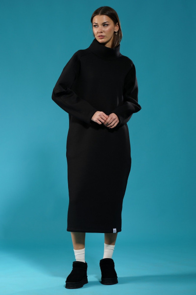 Платье с разрезами в рукавах, карманами и воротником-стойкой Kivviwear 4157.01 - фото 5