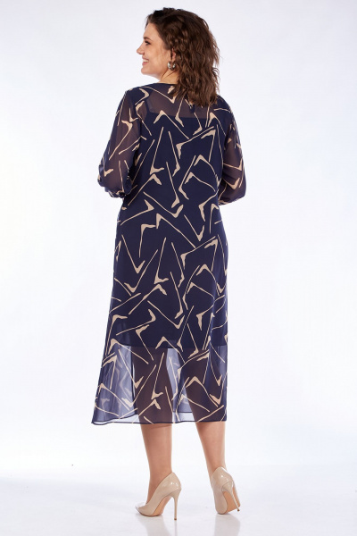 Платье шифон А-силуэта с асимметричным подрезом Jurimex 3044 - фото 5