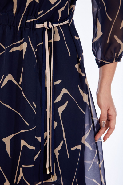 Платье шифон А-силуэта с асимметричным подрезом Jurimex 3044 - фото 3