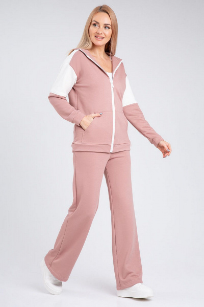 Демисезонный спортивный костюм из трикотажа IVARI 61302/1 розовый - фото 1