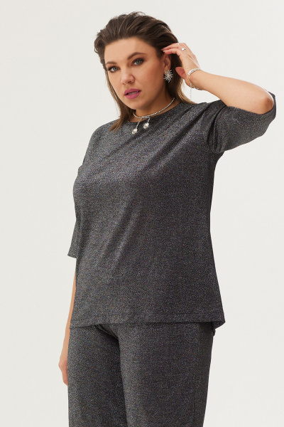 Блуза BegiModa 4080 серебро - фото 4