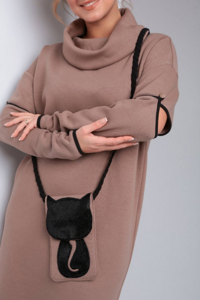 Двухпредметное платье прямого силуэта с съемным воротником Rishelie 880.1 - фото 4