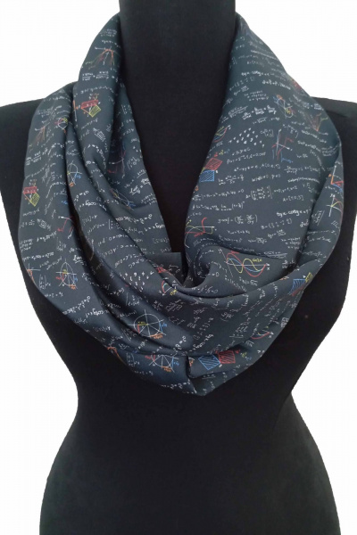 Черный шарф-снуд из искусственного шелка 70х85 см TrendCorner 1-1-29-296 1617-16 - фото 1