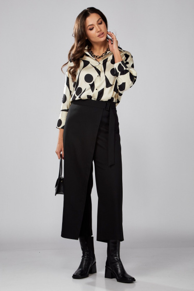 Белая блуза из текстиля с цельнокроенными рукавами ALEZA 1182.1 - фото 1