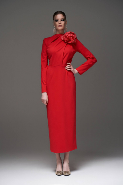 Брошь, платье MilMil 1096 Москва/красный - фото 3