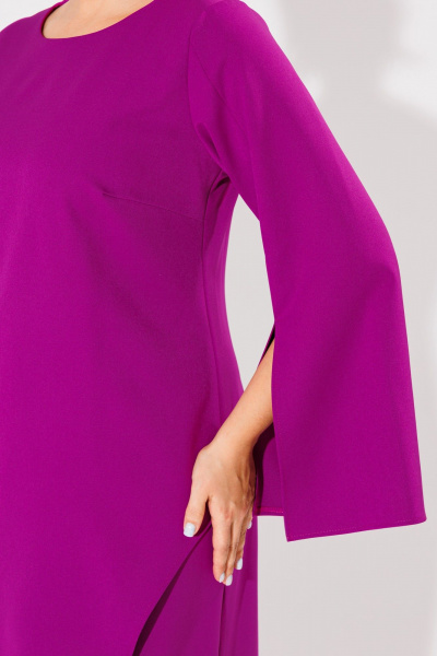 Платье нарядное синее с разрезами на рукавах Anelli 1431 виноград - фото 2