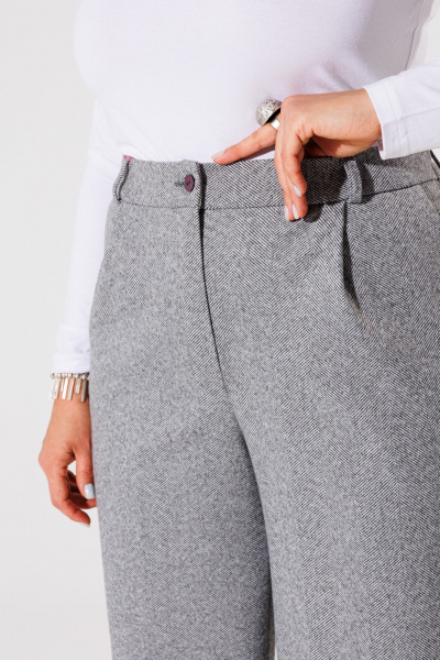 Брюки с шерстью и классическим прямым кроем Anelli 1400.1 - фото 5