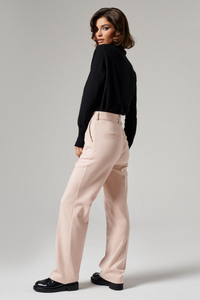 Бежевые брюки из поливискозной ткани с классическим кроем Панда 161260w бежевый - фото 2